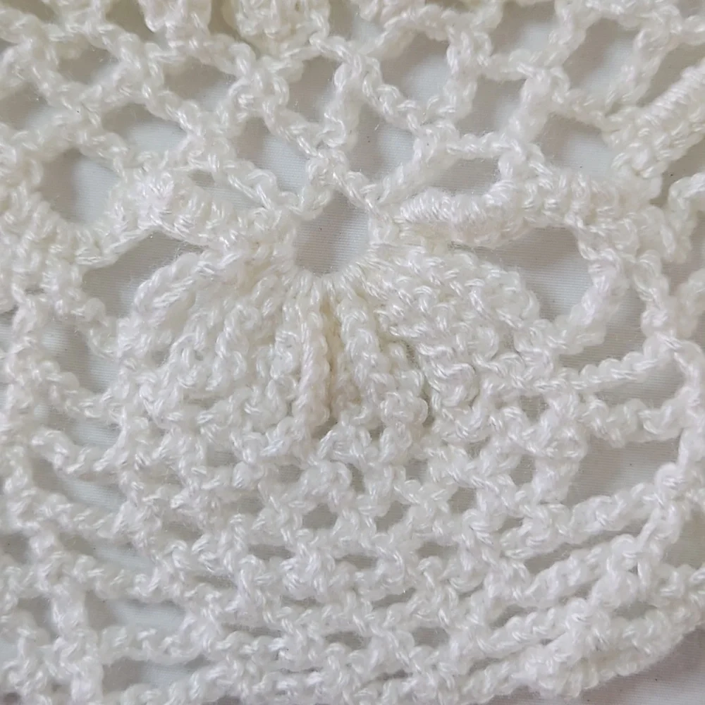 Handmade Crochet Lace Doily Table Mat Mandala Organic Cotton Vintage Decor