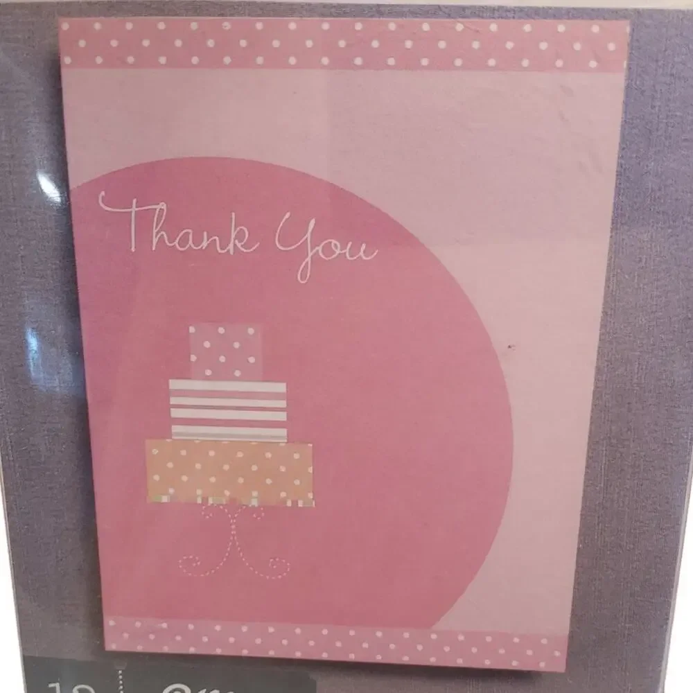 Baby Girl Pink Birthday Cake Thank You Cards Wilton Thank You Cards Wilton Brand