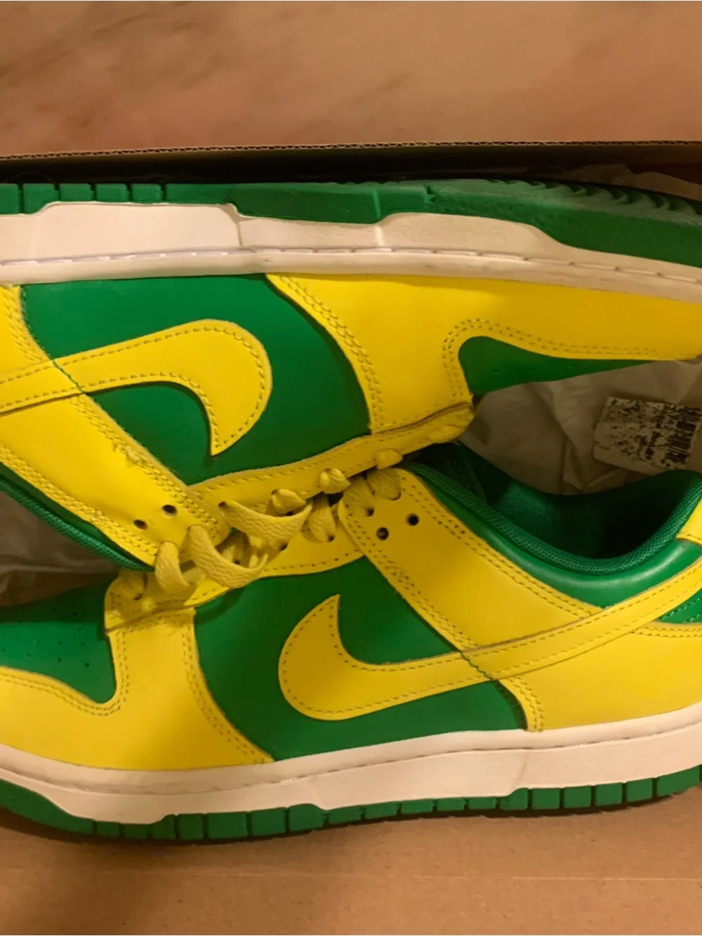 Nike Yellow & Green Low-Top Skate Sneakers