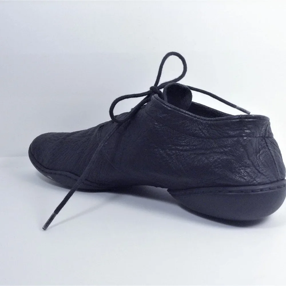 Trippen Cosy f Cup Black Elk Leather Lace Up Shoes Unisex 37 US 6.5 7 Lagenlook