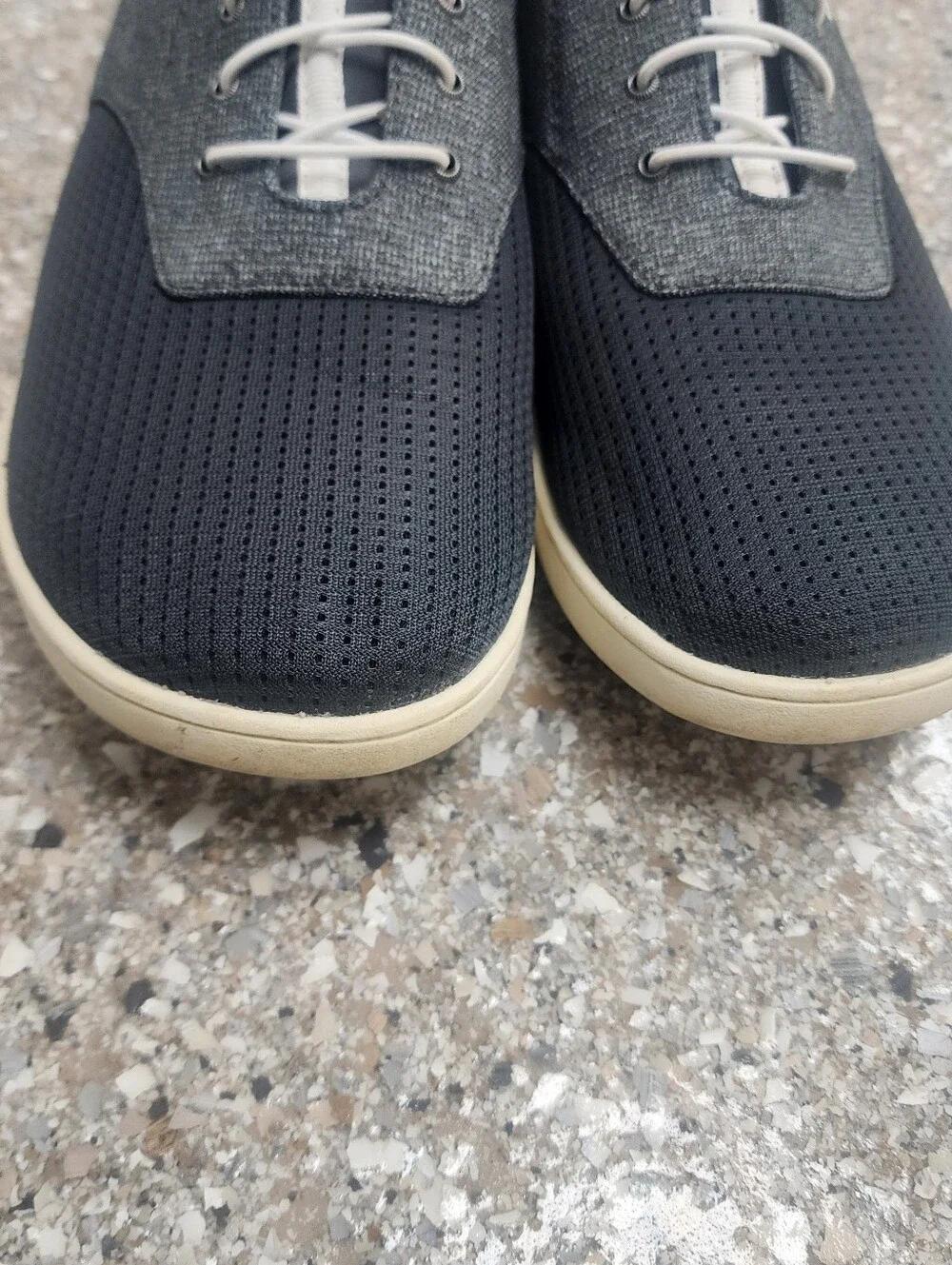 OluKai Mens Nohea Moku No Tie Boat Shoe Size 9 Gray Slip On Convertible Sneaker